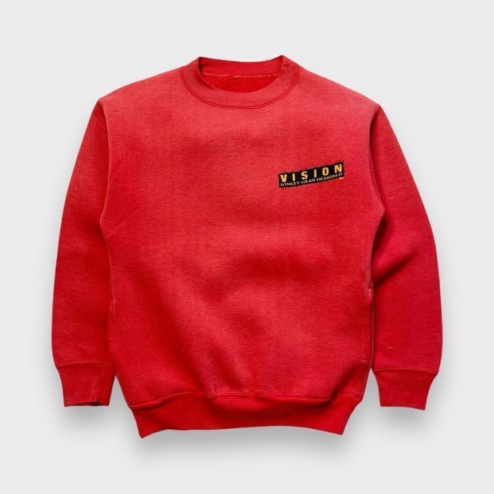 Vtg 80s Vision Street Wear Raw Vision Sweatshirt - Picture 2 of 8